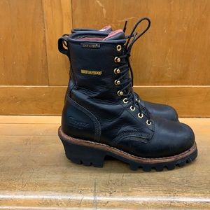Chippewa women’s Steele toe logger boots. Size 7 wide stock # 73050 400gram Ins